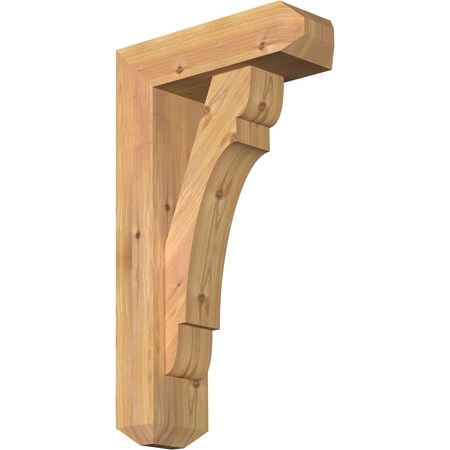 Ekena Millwork Olympic Craftsman Smooth Bracket w/ Offset Brace, Western Red Cedar, 5 1/2"W x 16"D x 28"H BKT0604X16X28OLY04SWR
